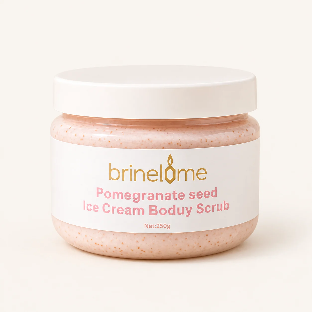 Brinelume pomegranate ice cream body scrub jar