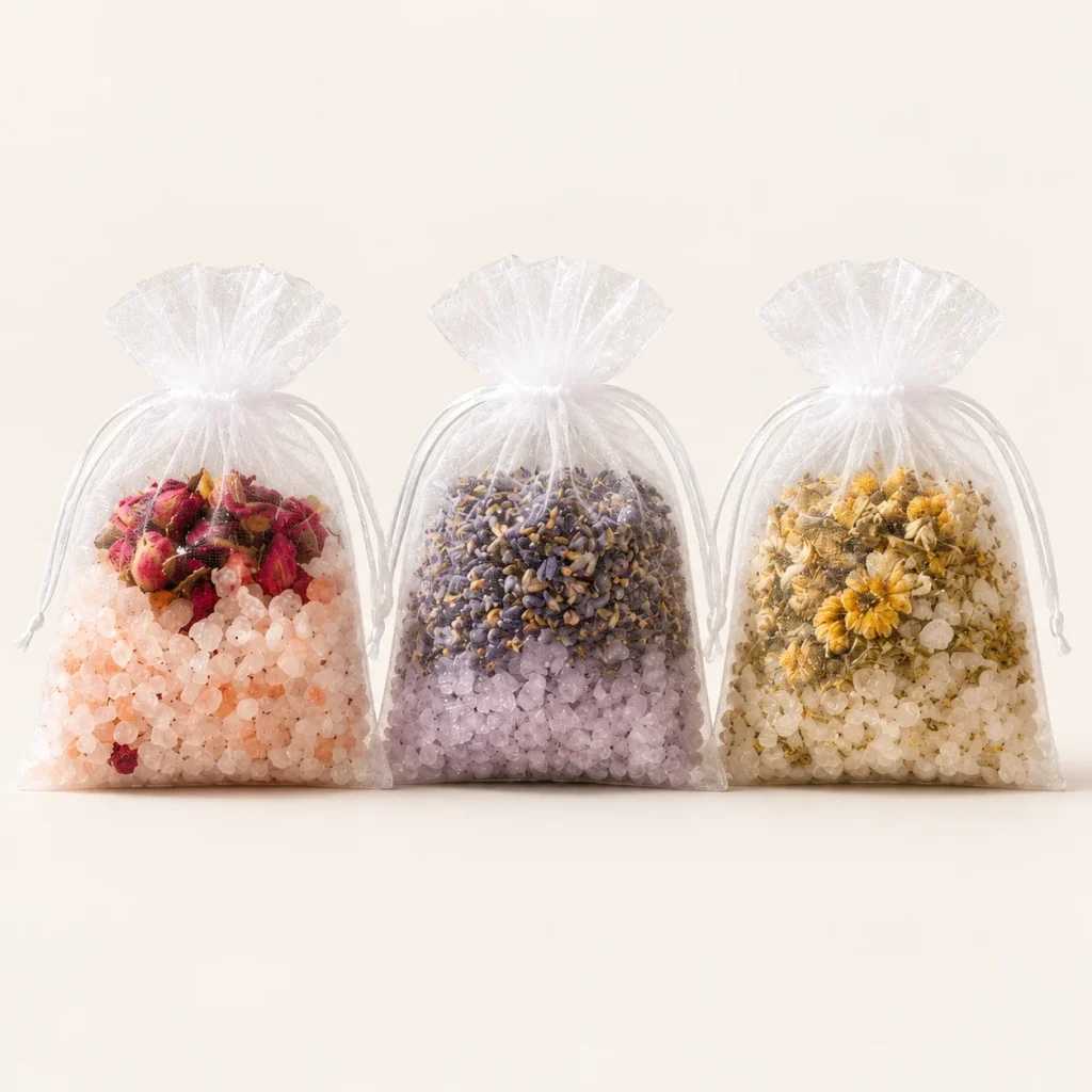 Organza Bath Salt Sachets