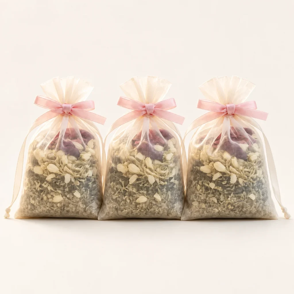 Shimmer Organza Bath Salt Sachets