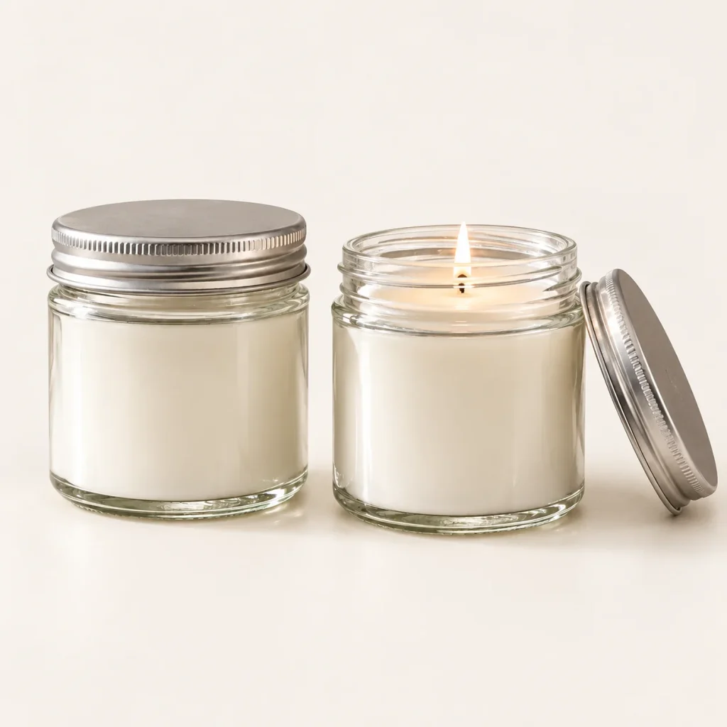 Glass Candle with Aluminium Lid