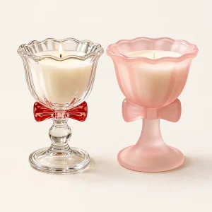 Bow Goblet Candle