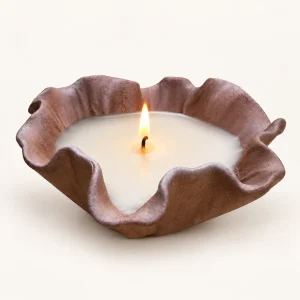 Purple Clay Teacup Candle