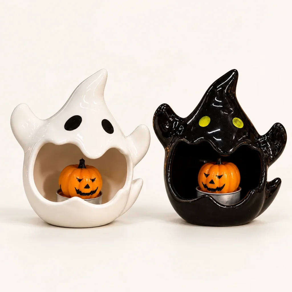 Ghost Ceramic Candle Holder
