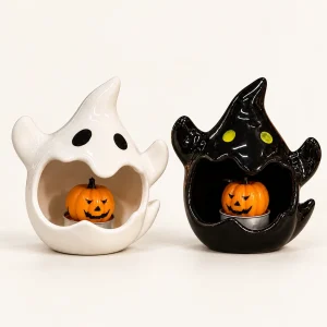 Ghost Ceramic Candle Holder