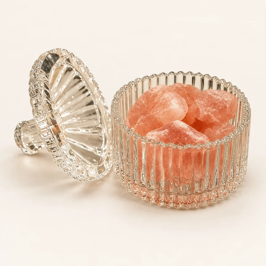 Ribbed Glass Salt Rock Diffuser