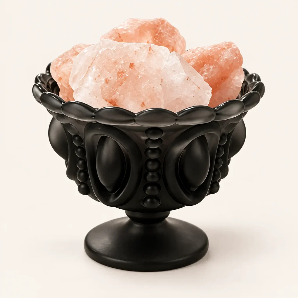 Matte Black Goblet Salt Rock Diffuser