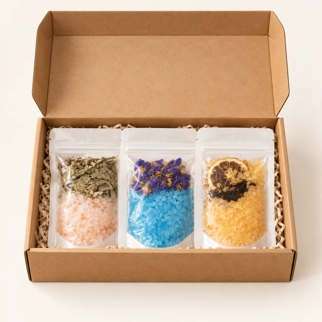 Bath Salt Pouch Gift Box, 3 × 100 g