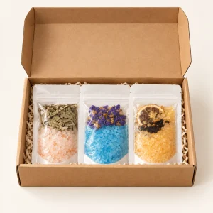 Bath Salt Pouch Gift Box, 3 × 100 g