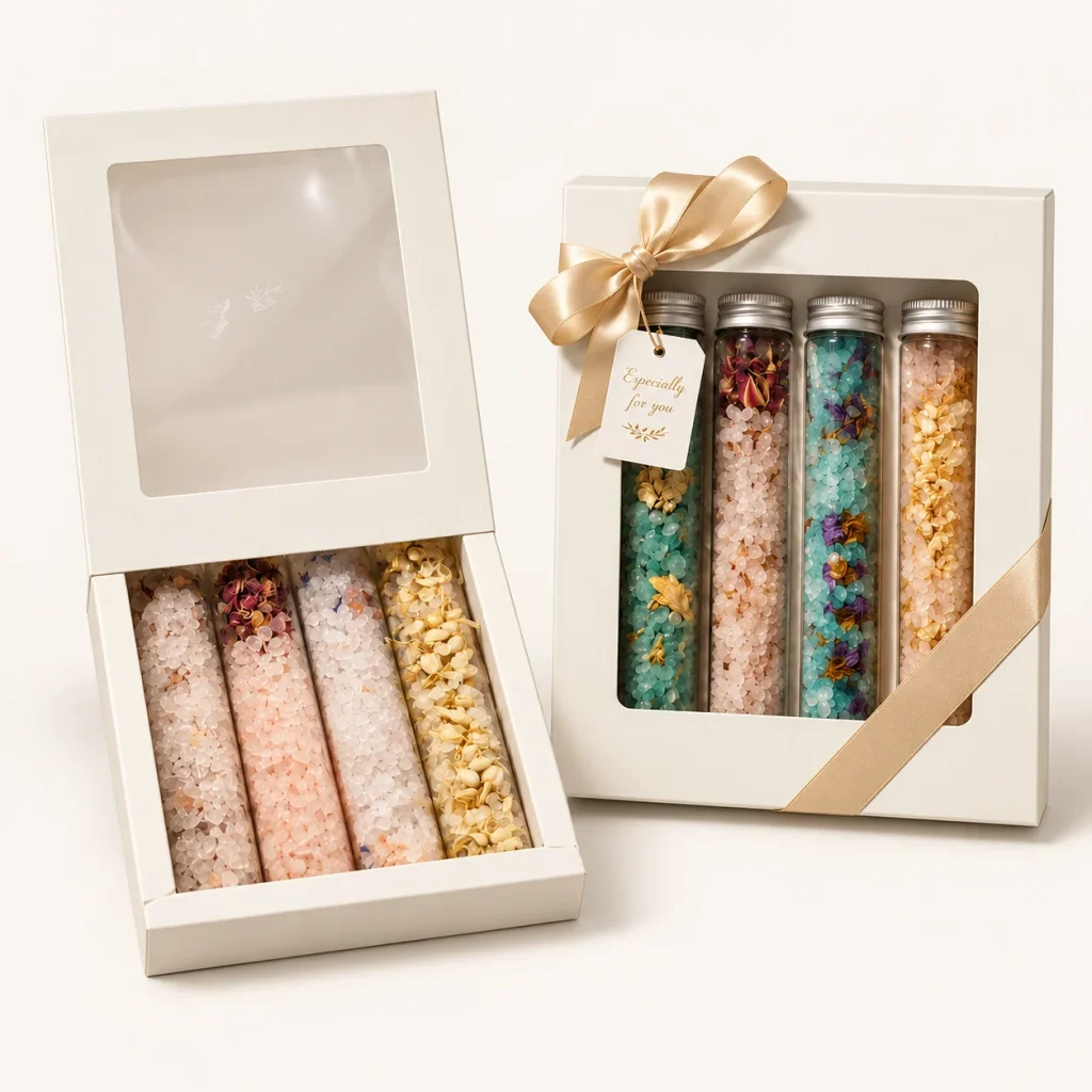 Bath Salt Tube Gift Box, 4 × 80 ml