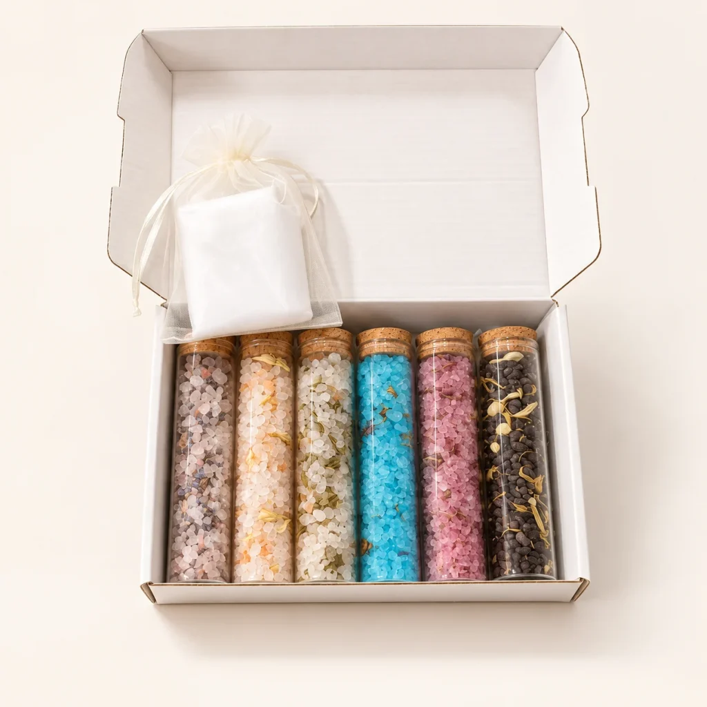 Bath Salt Tube Gift Box, 6 × 60 ml
