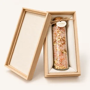 Bath Salt Bottle Wooden Gift Box