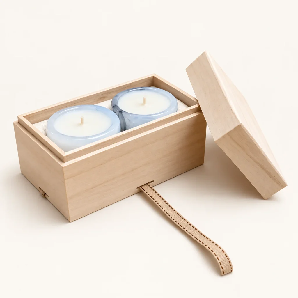Ink-Wash Teacup Candle Gift Box, Set of 2