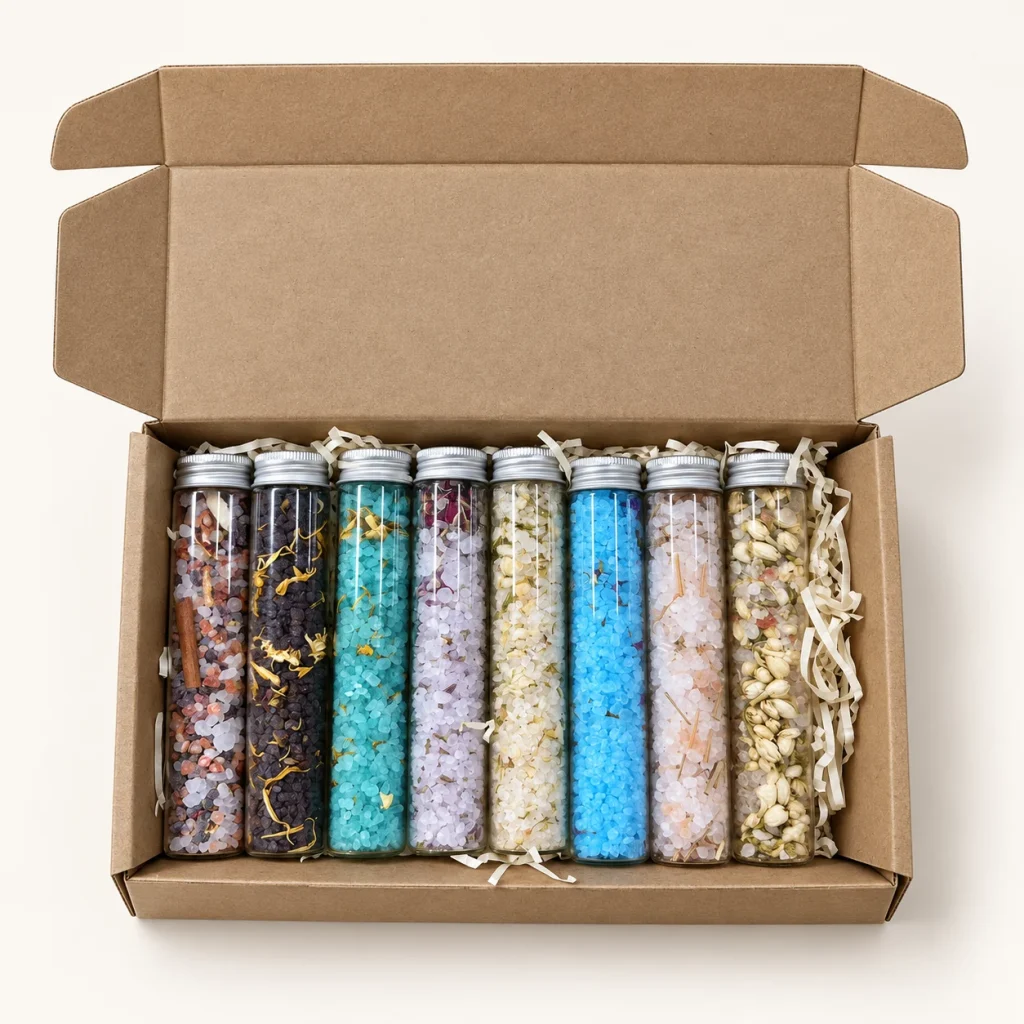 Eight Bath Salt Tubes Gift Box (80 ml)