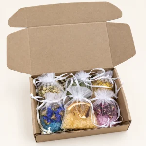 Six Organza Bath Tea Bags Gift Box (50 g)