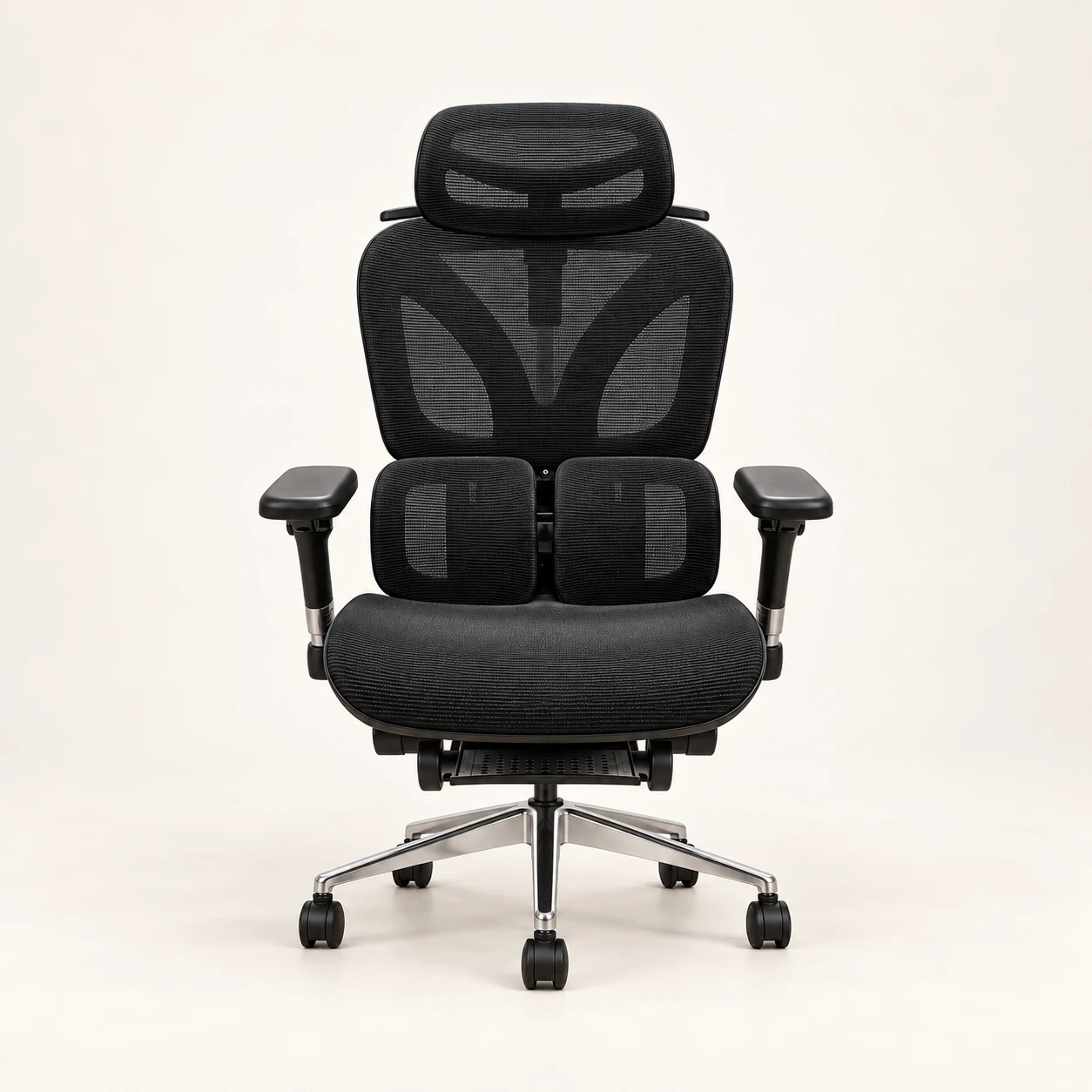 Front view of the black Ergonomic Mesh Chair